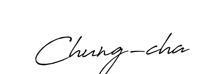 Create a beautiful signature design for name Chung-cha. With this signature (Antro_Vectra_Bolder) fonts, you can make a handwritten signature for free. Chung-cha signature style 7 images and pictures png