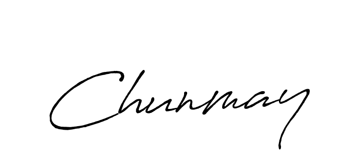 How to make Chunmay signature? Antro_Vectra_Bolder is a professional autograph style. Create handwritten signature for Chunmay name. Chunmay signature style 7 images and pictures png