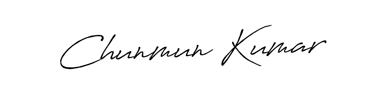 Make a beautiful signature design for name Chunmun Kumar. Use this online signature maker to create a handwritten signature for free. Chunmun Kumar signature style 7 images and pictures png