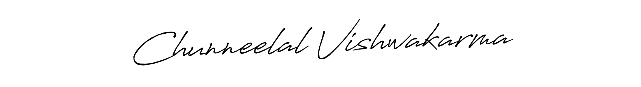 The best way (Antro_Vectra_Bolder) to make a short signature is to pick only two or three words in your name. The name Chunneelal Vishwakarma include a total of six letters. For converting this name. Chunneelal Vishwakarma signature style 7 images and pictures png