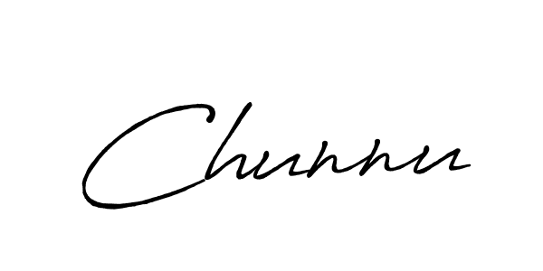 Use a signature maker to create a handwritten signature online. With this signature software, you can design (Antro_Vectra_Bolder) your own signature for name Chunnu. Chunnu signature style 7 images and pictures png