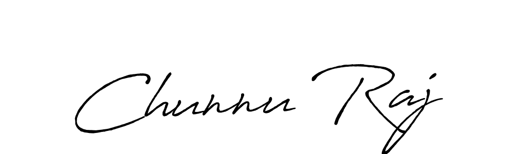 Create a beautiful signature design for name Chunnu Raj. With this signature (Antro_Vectra_Bolder) fonts, you can make a handwritten signature for free. Chunnu Raj signature style 7 images and pictures png