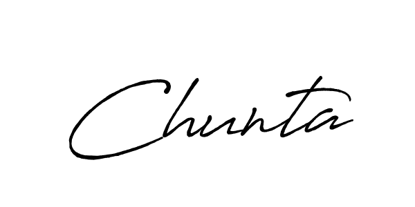 Make a beautiful signature design for name Chunta. Use this online signature maker to create a handwritten signature for free. Chunta signature style 7 images and pictures png