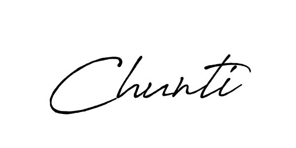 Also we have Chunti name is the best signature style. Create professional handwritten signature collection using Antro_Vectra_Bolder autograph style. Chunti signature style 7 images and pictures png
