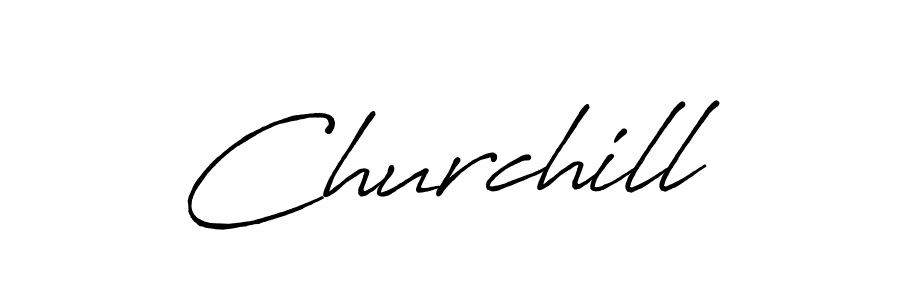 Churchill stylish signature style. Best Handwritten Sign (Antro_Vectra_Bolder) for my name. Handwritten Signature Collection Ideas for my name Churchill. Churchill signature style 7 images and pictures png