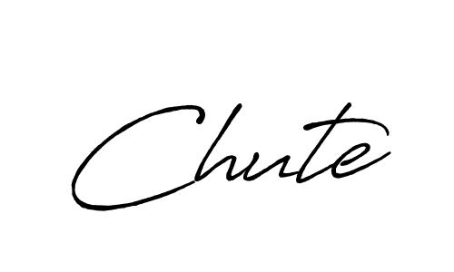 Chute stylish signature style. Best Handwritten Sign (Antro_Vectra_Bolder) for my name. Handwritten Signature Collection Ideas for my name Chute. Chute signature style 7 images and pictures png