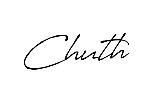 Chuth stylish signature style. Best Handwritten Sign (Antro_Vectra_Bolder) for my name. Handwritten Signature Collection Ideas for my name Chuth. Chuth signature style 7 images and pictures png