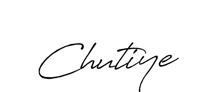 Create a beautiful signature design for name Chutiye. With this signature (Antro_Vectra_Bolder) fonts, you can make a handwritten signature for free. Chutiye signature style 7 images and pictures png