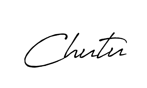 Chutu stylish signature style. Best Handwritten Sign (Antro_Vectra_Bolder) for my name. Handwritten Signature Collection Ideas for my name Chutu. Chutu signature style 7 images and pictures png
