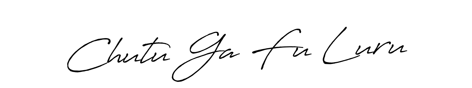 Make a beautiful signature design for name Chutu Ga Fu Luru. With this signature (Antro_Vectra_Bolder) style, you can create a handwritten signature for free. Chutu Ga Fu Luru signature style 7 images and pictures png