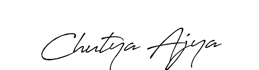 Chutya Ajya stylish signature style. Best Handwritten Sign (Antro_Vectra_Bolder) for my name. Handwritten Signature Collection Ideas for my name Chutya Ajya. Chutya Ajya signature style 7 images and pictures png