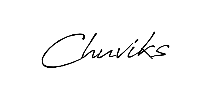 Create a beautiful signature design for name Chuviks. With this signature (Antro_Vectra_Bolder) fonts, you can make a handwritten signature for free. Chuviks signature style 7 images and pictures png