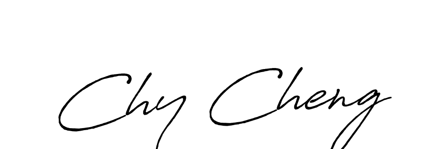 How to make Chy Cheng signature? Antro_Vectra_Bolder is a professional autograph style. Create handwritten signature for Chy Cheng name. Chy Cheng signature style 7 images and pictures png