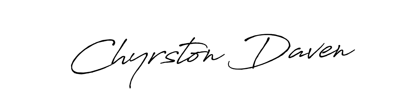 Also You can easily find your signature by using the search form. We will create Chyrston Daven name handwritten signature images for you free of cost using Antro_Vectra_Bolder sign style. Chyrston Daven signature style 7 images and pictures png