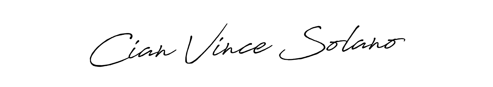 Cian Vince Solano stylish signature style. Best Handwritten Sign (Antro_Vectra_Bolder) for my name. Handwritten Signature Collection Ideas for my name Cian Vince Solano. Cian Vince Solano signature style 7 images and pictures png