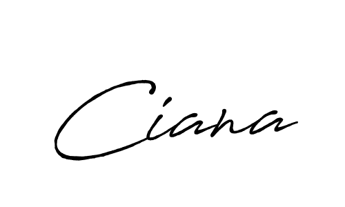 Use a signature maker to create a handwritten signature online. With this signature software, you can design (Antro_Vectra_Bolder) your own signature for name Ciana. Ciana signature style 7 images and pictures png