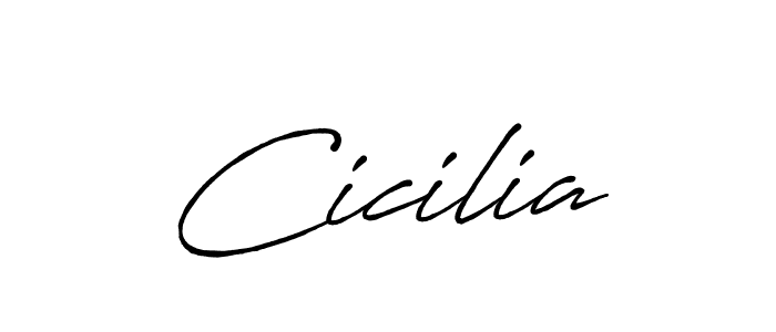 Make a beautiful signature design for name Cicilia. With this signature (Antro_Vectra_Bolder) style, you can create a handwritten signature for free. Cicilia signature style 7 images and pictures png