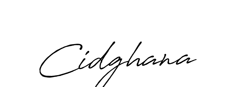 How to make Cidghana signature? Antro_Vectra_Bolder is a professional autograph style. Create handwritten signature for Cidghana name. Cidghana signature style 7 images and pictures png