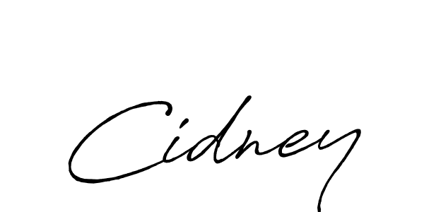 Make a beautiful signature design for name Cidney. Use this online signature maker to create a handwritten signature for free. Cidney signature style 7 images and pictures png