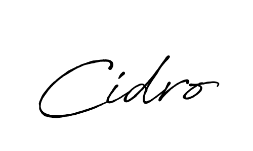 The best way (Antro_Vectra_Bolder) to make a short signature is to pick only two or three words in your name. The name Cidro include a total of six letters. For converting this name. Cidro signature style 7 images and pictures png