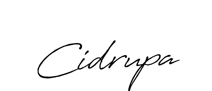 Make a beautiful signature design for name Cidrupa. With this signature (Antro_Vectra_Bolder) style, you can create a handwritten signature for free. Cidrupa signature style 7 images and pictures png