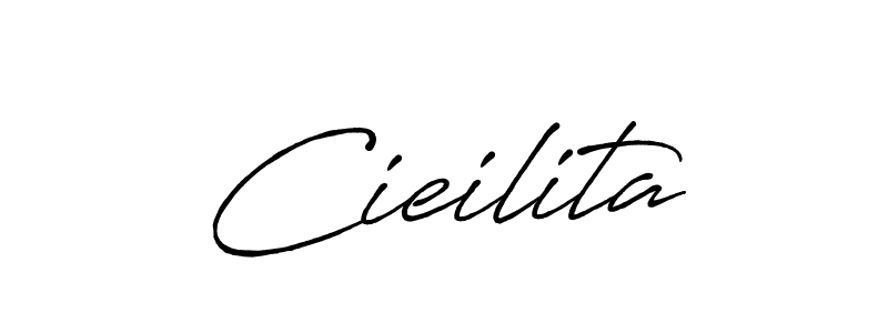 Create a beautiful signature design for name Cieilita. With this signature (Antro_Vectra_Bolder) fonts, you can make a handwritten signature for free. Cieilita signature style 7 images and pictures png