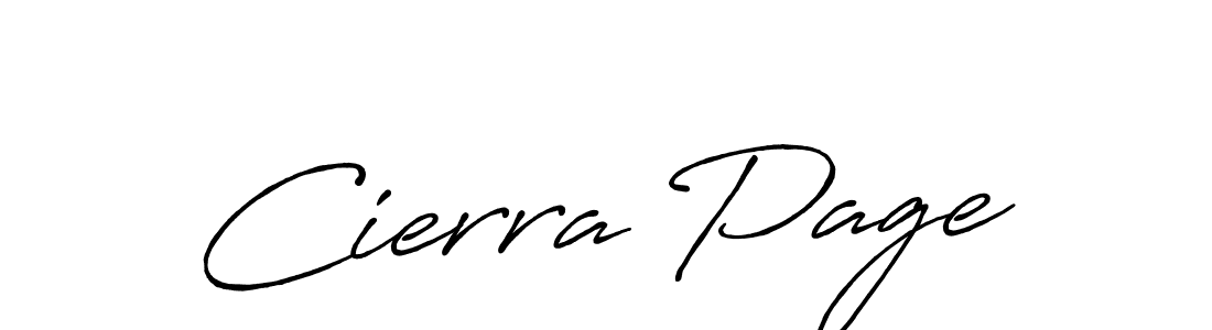 The best way (Antro_Vectra_Bolder) to make a short signature is to pick only two or three words in your name. The name Cierra Page include a total of six letters. For converting this name. Cierra Page signature style 7 images and pictures png