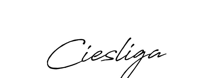 You can use this online signature creator to create a handwritten signature for the name Ciesliga. This is the best online autograph maker. Ciesliga signature style 7 images and pictures png
