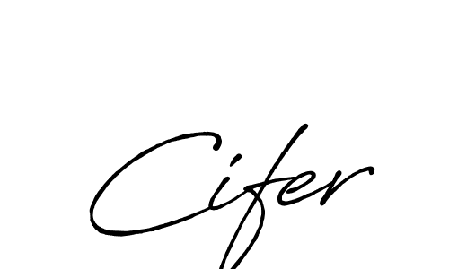 Cifer stylish signature style. Best Handwritten Sign (Antro_Vectra_Bolder) for my name. Handwritten Signature Collection Ideas for my name Cifer. Cifer signature style 7 images and pictures png
