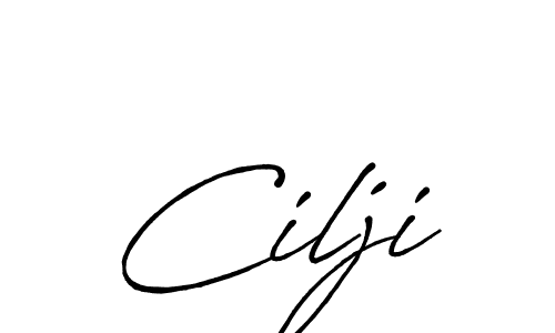 Cilji stylish signature style. Best Handwritten Sign (Antro_Vectra_Bolder) for my name. Handwritten Signature Collection Ideas for my name Cilji. Cilji signature style 7 images and pictures png