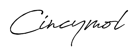 Transform the name Cincymol into a signature masterpiece using Antro_Vectra_Bolder font. Ideal for photographers, artists, and creators looking for watermarks. Cincymol signature style 7 images and pictures png