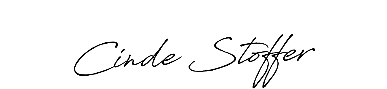 Create a beautiful signature design for name Cinde Stoffer. With this signature (Antro_Vectra_Bolder) fonts, you can make a handwritten signature for free. Cinde Stoffer signature style 7 images and pictures png