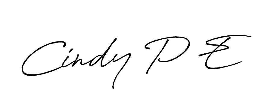 How to make Cindy P E signature? Antro_Vectra_Bolder is a professional autograph style. Create handwritten signature for Cindy P E name. Cindy P E signature style 7 images and pictures png