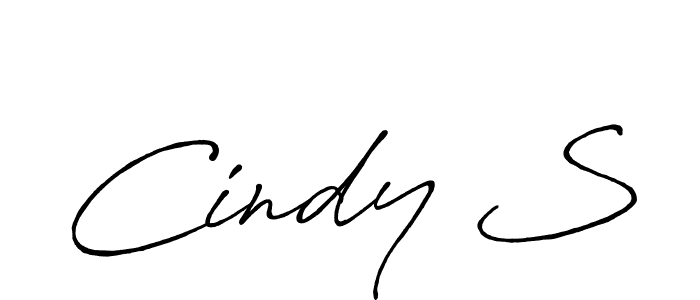 Make a beautiful signature design for name Cindy S. With this signature (Antro_Vectra_Bolder) style, you can create a handwritten signature for free. Cindy S signature style 7 images and pictures png