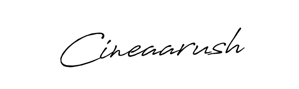 How to make Cineaarush name signature. Use Antro_Vectra_Bolder style for creating short signs online. This is the latest handwritten sign. Cineaarush signature style 7 images and pictures png