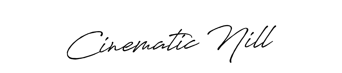 Make a beautiful signature design for name Cinematic Nill. With this signature (Antro_Vectra_Bolder) style, you can create a handwritten signature for free. Cinematic Nill signature style 7 images and pictures png