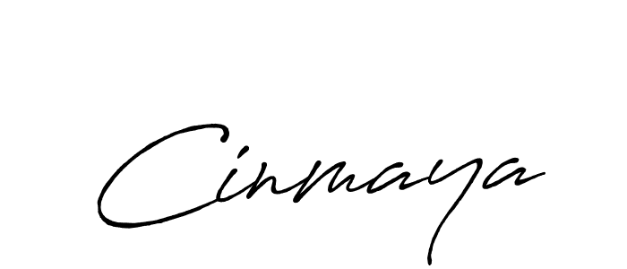 Make a beautiful signature design for name Cinmaya. With this signature (Antro_Vectra_Bolder) style, you can create a handwritten signature for free. Cinmaya signature style 7 images and pictures png