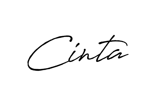 How to make Cinta signature? Antro_Vectra_Bolder is a professional autograph style. Create handwritten signature for Cinta name. Cinta signature style 7 images and pictures png