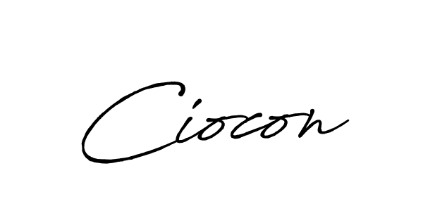 How to make Ciocon name signature. Use Antro_Vectra_Bolder style for creating short signs online. This is the latest handwritten sign. Ciocon signature style 7 images and pictures png