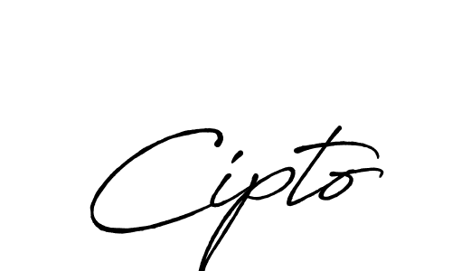 How to make Cipto signature? Antro_Vectra_Bolder is a professional autograph style. Create handwritten signature for Cipto name. Cipto signature style 7 images and pictures png