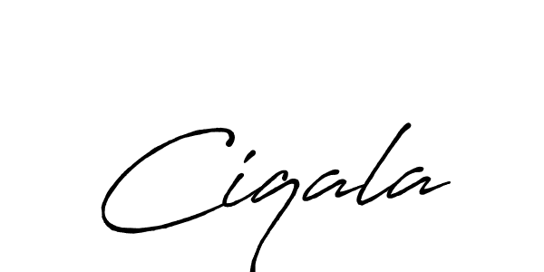 How to make Ciqala signature? Antro_Vectra_Bolder is a professional autograph style. Create handwritten signature for Ciqala name. Ciqala signature style 7 images and pictures png