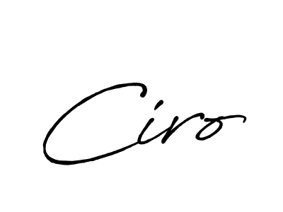 Make a beautiful signature design for name Ciro. With this signature (Antro_Vectra_Bolder) style, you can create a handwritten signature for free. Ciro signature style 7 images and pictures png