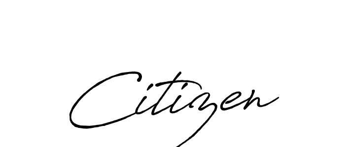 Create a beautiful signature design for name Citizen. With this signature (Antro_Vectra_Bolder) fonts, you can make a handwritten signature for free. Citizen signature style 7 images and pictures png