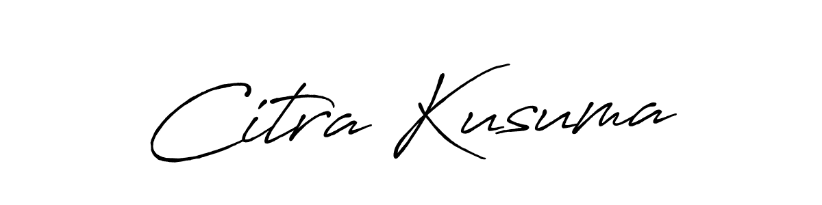 Create a beautiful signature design for name Citra Kusuma. With this signature (Antro_Vectra_Bolder) fonts, you can make a handwritten signature for free. Citra Kusuma signature style 7 images and pictures png