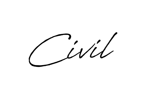 Civil stylish signature style. Best Handwritten Sign (Antro_Vectra_Bolder) for my name. Handwritten Signature Collection Ideas for my name Civil. Civil signature style 7 images and pictures png