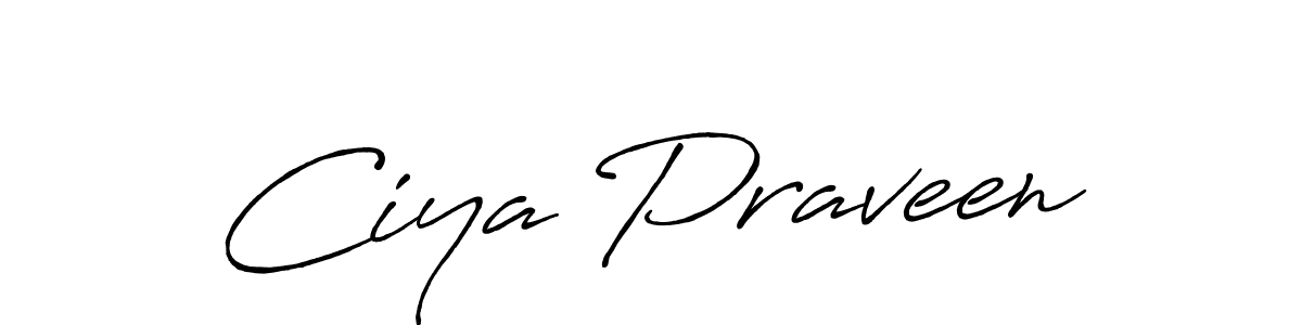 You can use this online signature creator to create a handwritten signature for the name Ciya Praveen. This is the best online autograph maker. Ciya Praveen signature style 7 images and pictures png