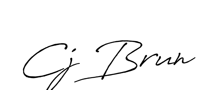 Cj Brun stylish signature style. Best Handwritten Sign (Antro_Vectra_Bolder) for my name. Handwritten Signature Collection Ideas for my name Cj Brun. Cj Brun signature style 7 images and pictures png