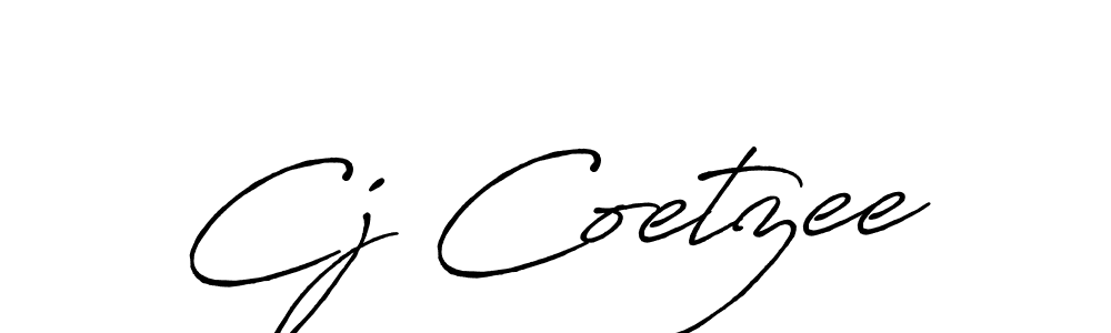 How to make Cj Coetzee name signature. Use Antro_Vectra_Bolder style for creating short signs online. This is the latest handwritten sign. Cj Coetzee signature style 7 images and pictures png