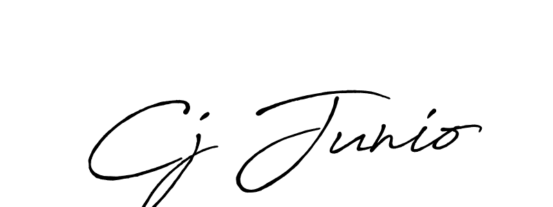 Create a beautiful signature design for name Cj Junio. With this signature (Antro_Vectra_Bolder) fonts, you can make a handwritten signature for free. Cj Junio signature style 7 images and pictures png