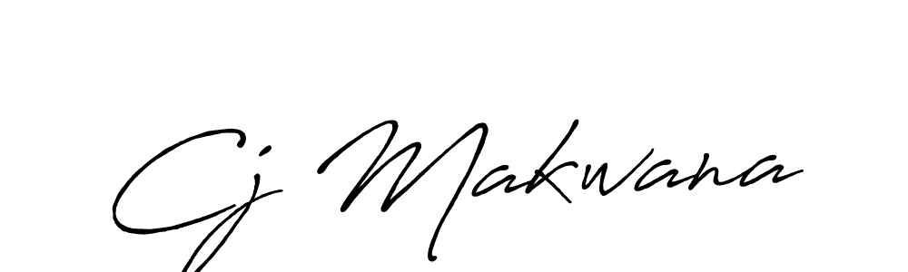 Make a beautiful signature design for name Cj Makwana. With this signature (Antro_Vectra_Bolder) style, you can create a handwritten signature for free. Cj Makwana signature style 7 images and pictures png